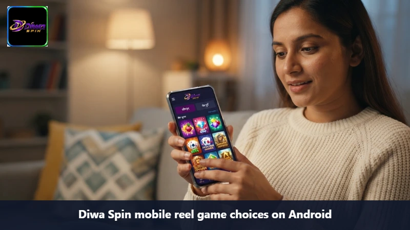 Diwa Spin mobile reel game choices on Android